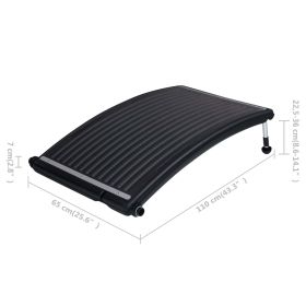 vidaXL Panou solar de Ã®ncÄƒlzire pentru piscinÄƒ, 110 x 65 cm, curbat