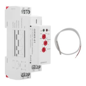 Temperature Control Relay LED Indicate High/Low Temperatures Monitor with Probe GRW8-01