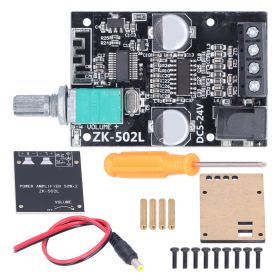 ZKâ€‘502L Bluetooth Power Amplifier Board Stereo Digital Audio Amplifier Module for DIY Speakers