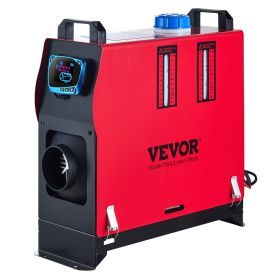 VEVOR 8KW Diesel Air Heater All in One 1 Air Outlet Diesel Heater 12V Remote Control Parking Heater Silencer with Blue LCD Switch for RV Trucks B