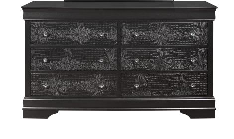 SHAKER CROCODILE METALLIC GREY DRESSER