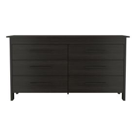 6 Drawer Double Dresser Wezz, Bedroom, Black