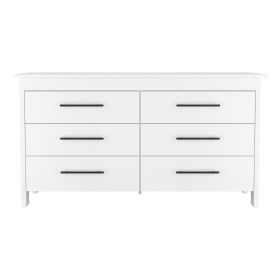 6 Drawer Double Dresser Wezz, Bedroom, White