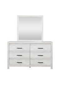 Modern Style 6-Drawer Dresser Made with Wood in Gray