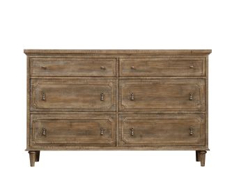 Wallace & Bay Ludin Taupe 6-Drawer Dresser