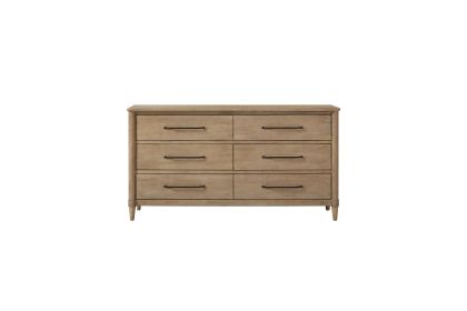 Casual 6 Drawer Dresser Sand Finish