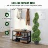 VEVOR 2 pcs. Artificial Boxwood Tower Topiary Spiral Artificial Plant 91cm high Decorative Plant Green Plastic PE Iron Topiary Plants incl. 10 pcs. Re