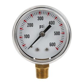 Y50 0â€‘600psi Radial Pressure Gauge with 1/4in NPT Brass Connection for Pressure Measurement