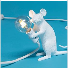 Nordic Creative Resin Mini Animal Mouse Light (Option: White-Sitting posture-EU)