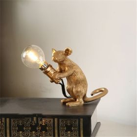 Nordic Creative Resin Mini Animal Mouse Light (Option: Golden-Sitting posture-AU)