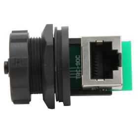 2 Pcs RJ45 Adapter RJ45-90Â° Post Board Double Socket Outdoor Waterproof Ethernet Coupler (Option: as picture)