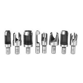 8Pcs Wood Plug Cutter Tapered Claw Drill Bit Carpentry 6mm 10mm 13mm 16mm Cutting Tool (Option: as picture)