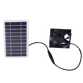 2.5W Solar Panel Fan Solar Pet Exhaust Air Flowing Fan for Outdoor Breeding Planting (Option: as picture)