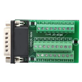 DB26 DB26-G2-01 Male Adapter to PCB Terminal Signals Module Breakout Board Connector (Option: as picture)