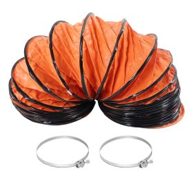 Flexible Duct Hose 10m PVC Adjustable Ventilation Duct Hose with 2pcs Clamp for Fan (Option: as picture)