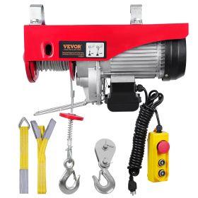 VEVOR Electric Hoist, 1320 Lbs Lifting Capacity, 1150W 110V Electric Steel Wire Winch With 14ft Wired Remote Control, 40ft Single Cable Lifting H (Option: default)