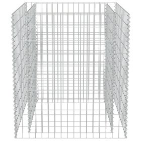 vidaXL Gabion Raised Bed Galvanized Steel 35.4"x35.4"x39.4" (Option: as picture)