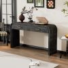 Unique Retro Silhouette Console Table with Open Style,Two Top Drawers for Entrance,Dinning Room,Living Room