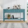 Rustic Entryway Console Table,60" Long Sofa Table with two Different Size Drawers and Bottom Shelf for Storage