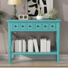 Rustic Console Table with Open Shelf,Rubber Wood Legs,Ideal for Entryways,Living Rooms,and Hallways