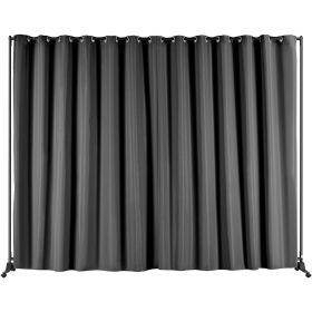 VEVOR Room Divider, 8 ft x 10 ft Portable Panel Room Divider with Wheels Curtain Divider Stand, Room Divider Privacy Screen for Office, Bedroom (Default: Default)