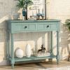 Daisy Series Console Table Traditional Design with Two Drawers and Bottom Shelf