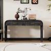 Unique Retro Silhouette Console Table with Open Style,Two Top Drawers for Entrance,Dinning Room,Living Room