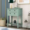 Narrow Console Table,Slim Sofa Table with Three Storage Drawers and Bottom Shelf