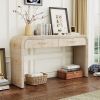 Unique Retro Silhouette Console Table with Open Style,Two Top Drawers for Entrance,Dinning Room,Living Room