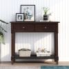 Daisy Series Console Table Traditional Design with Two Drawers and Bottom Shelf