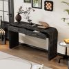 Unique Retro Silhouette Console Table with Open Style,Two Top Drawers for Entrance,Dinning Room,Living Room