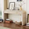 Unique Retro Silhouette Console Table with Open Style,Two Top Drawers for Entrance,Dinning Room,Living Room