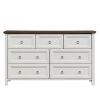 Farmhouse 7 Drawers Dresser for Bedroom, Wood Rustic Dresser Tv Stand, Storage Dressers Organizer for Bedroom, Living Room,Hallway