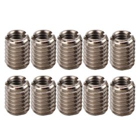 10pcs Stainless Steel Thread Inserts Reducing Nut Female Thread M4x0.7 Male Thread M6x1.0 with 8mm Length (Option: as picture)